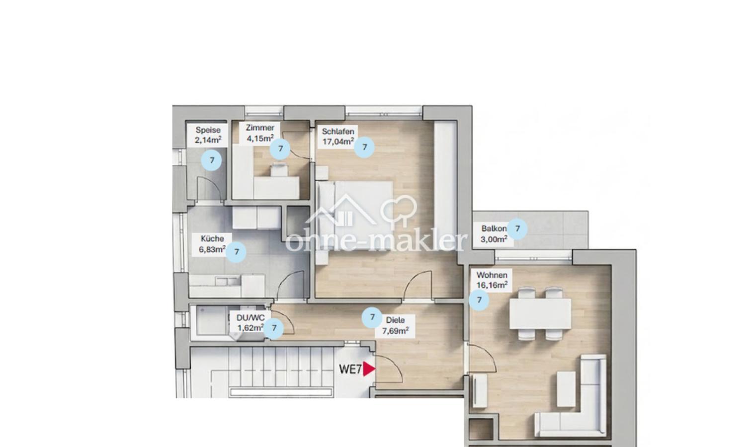 Grundriss WE 07
