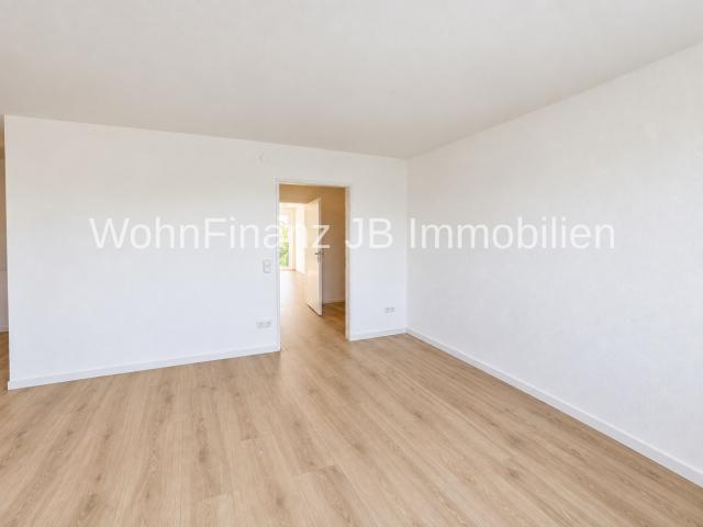 KI-bearbeitete Visualisierung Wohn-/Schlafzimmer nach geplanter Fertigstellung