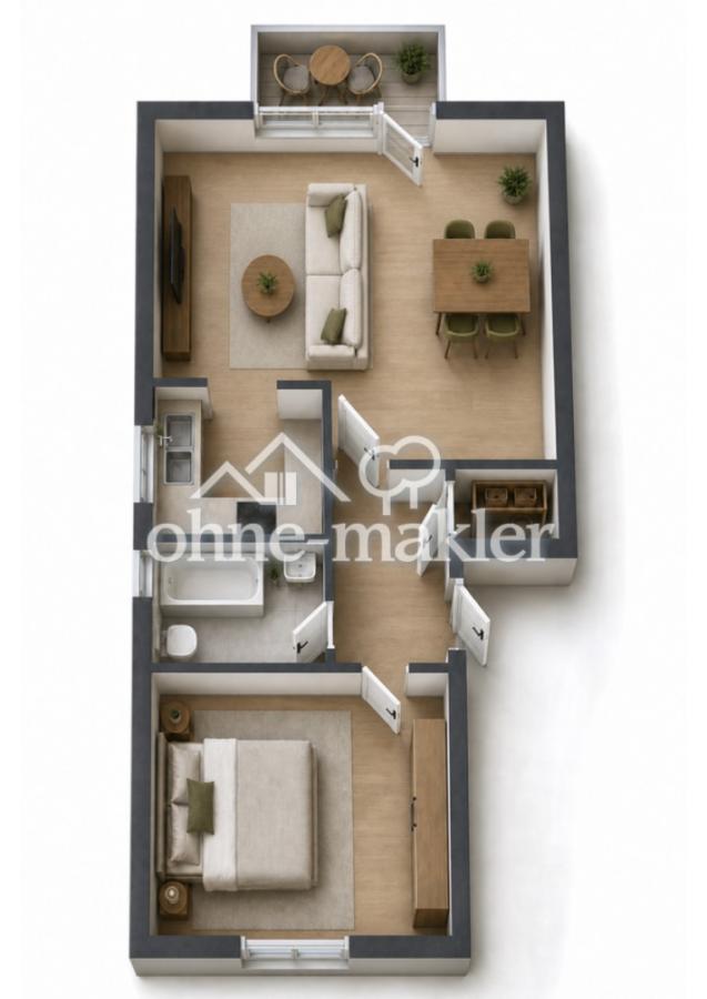 Grundriss möbliert
