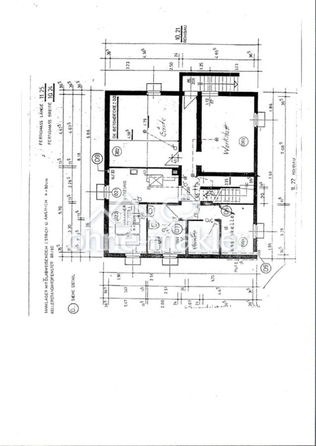 Keller Grundriss 110m²