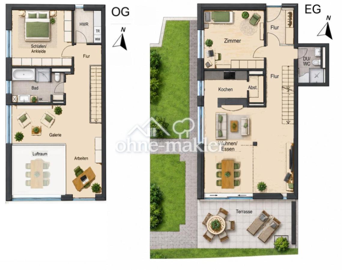 Grundriss EG und 1.OG