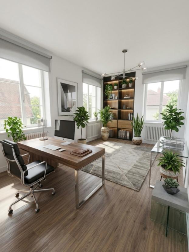 Zimmer 2 im 1. OG - So könnte Ihr Arbeitszimmer aussehen KI-generiert