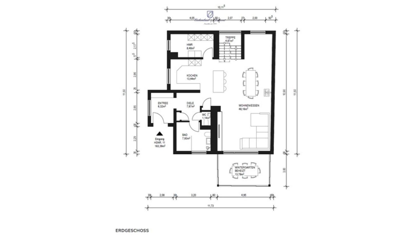 Grundriss EG Haupthaus
