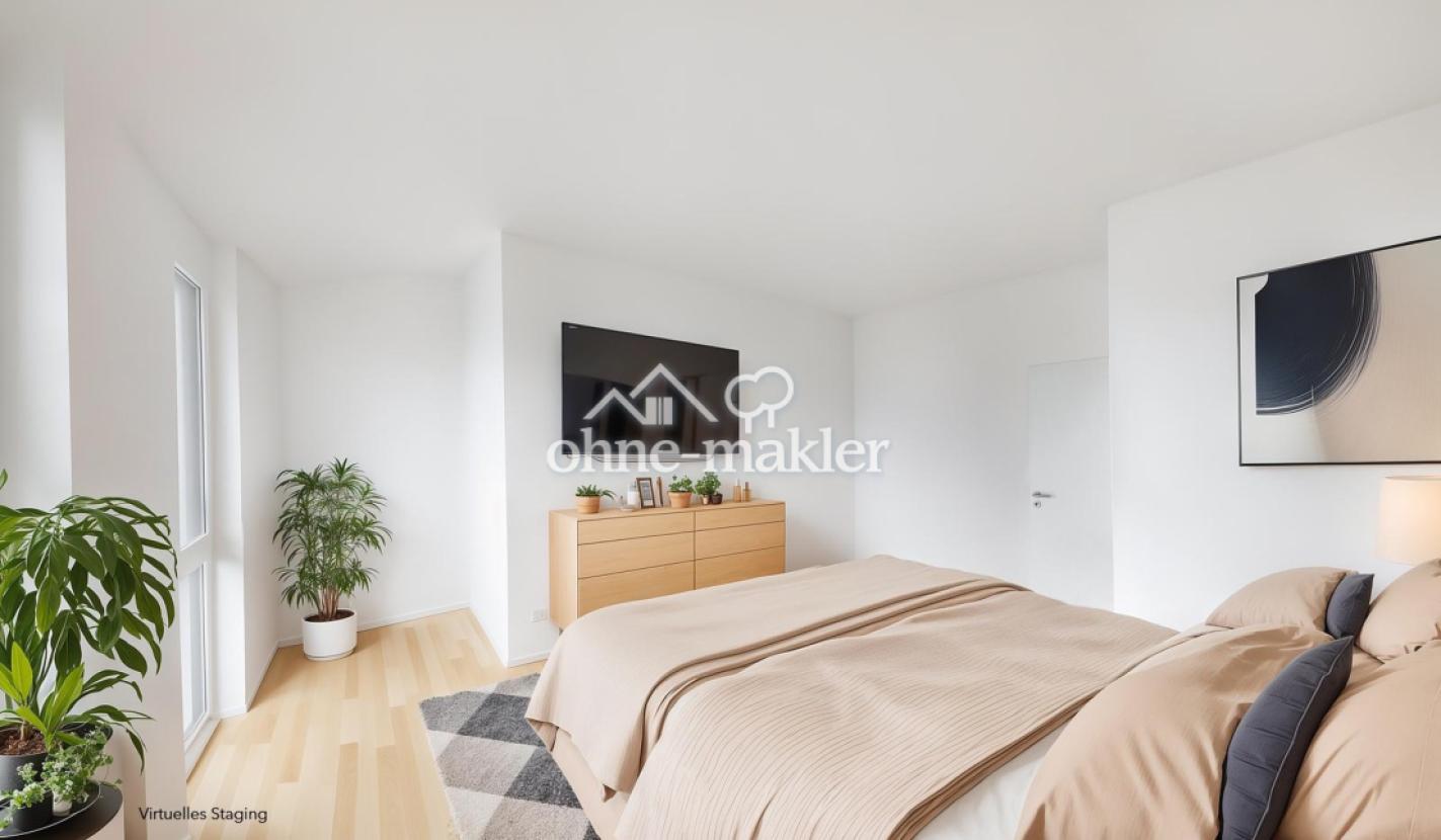 Schlafzimmer virtuell möbliert