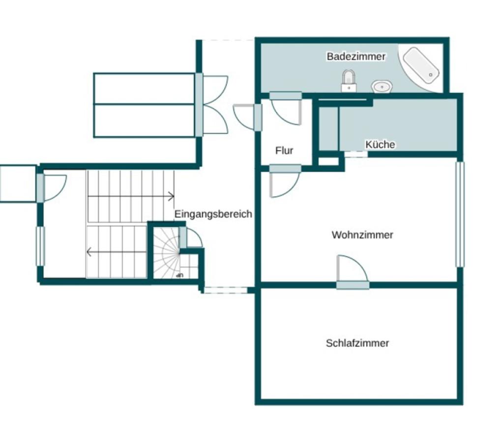 Grundriss Skizze 4. Etage