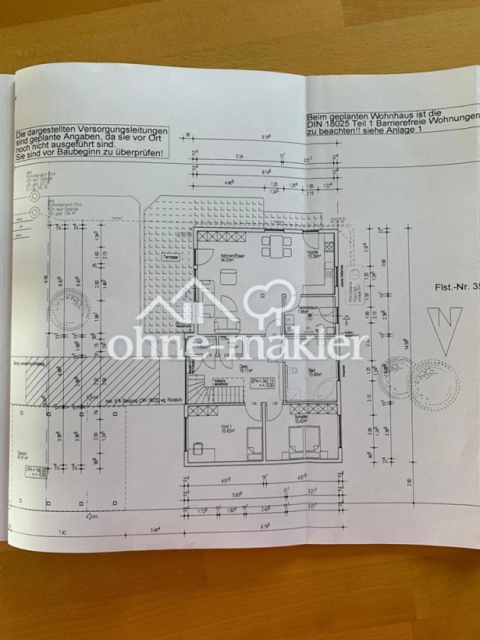 Grundriss EG ohne Küchenwand