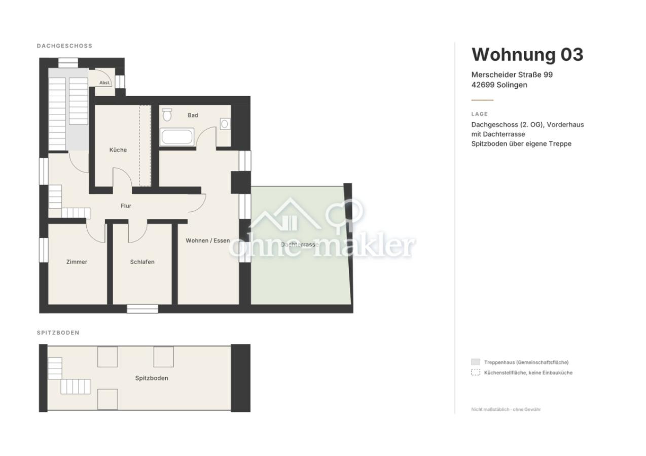 Grundriss DG und Spitzboden