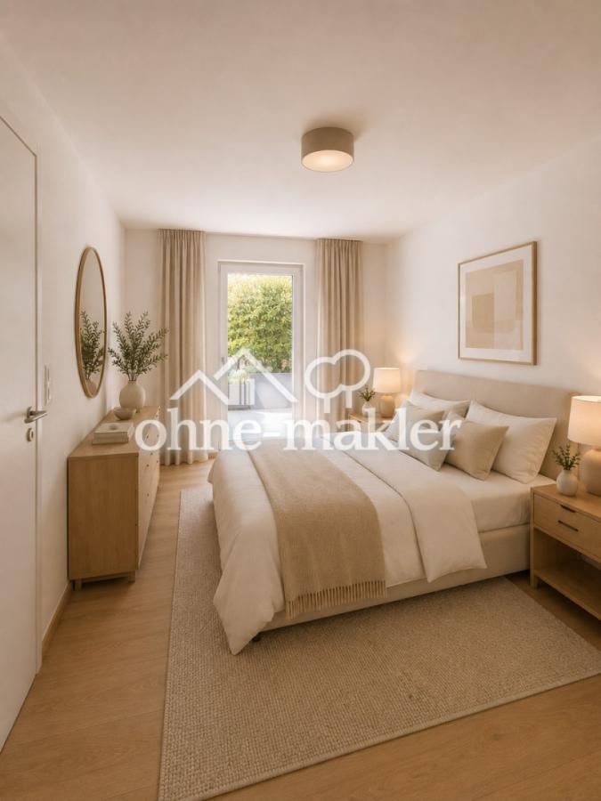 Schlafzimmer - Wohnbeispiel KI