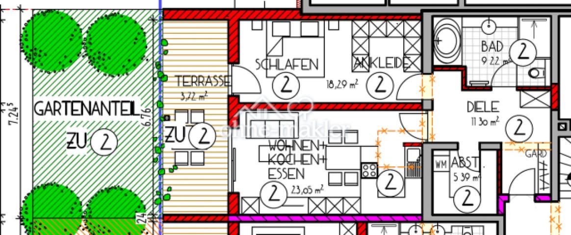Grundriss Wohnung 2