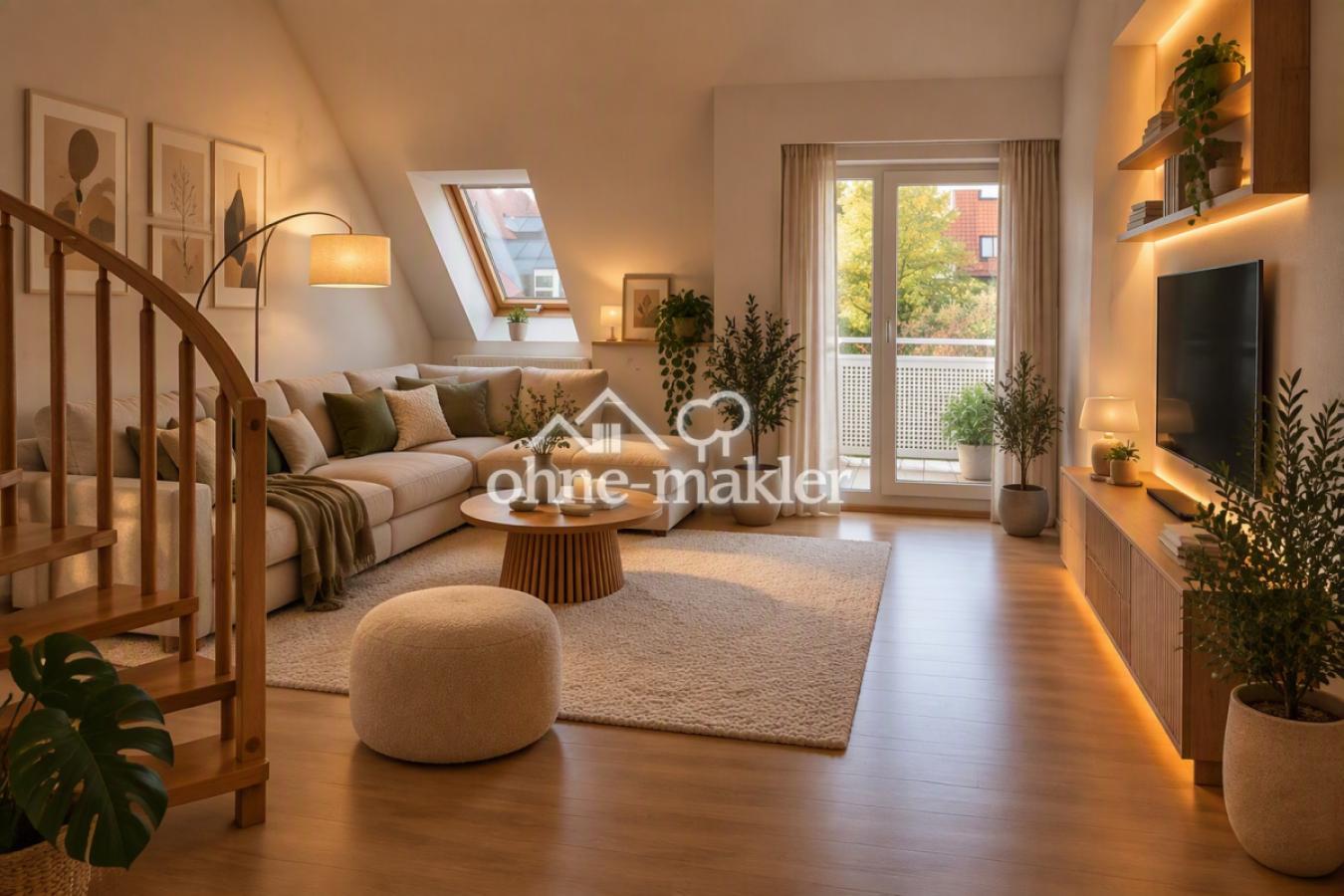 Wohnzimmer, KI bearbeitet