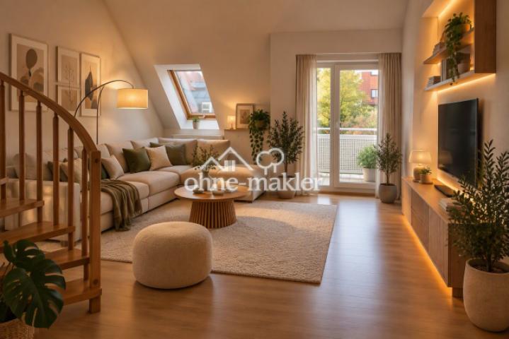 Wohnzimmer, KI bearbeitet