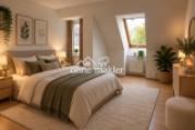 Schlafzimmer, KI bearbeitet