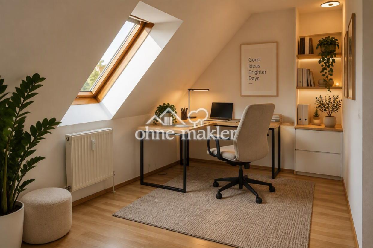 Büro / Kind, KI bearbeitet