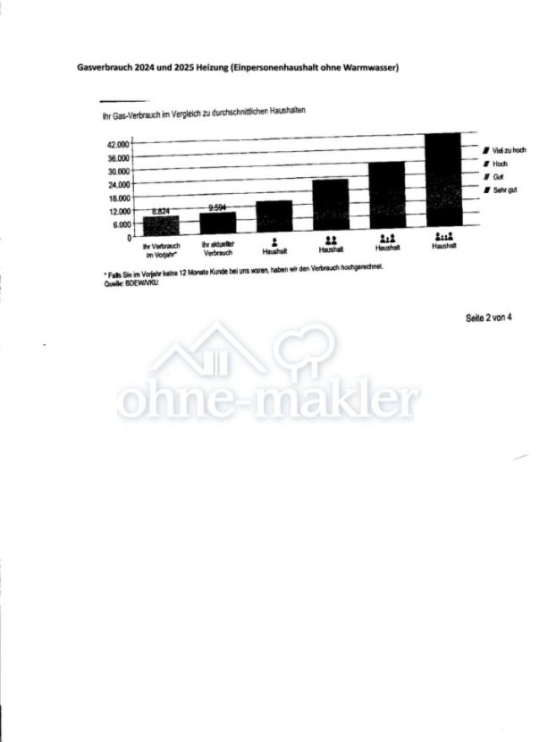 Gasverbrauch Heizung 2024 2025