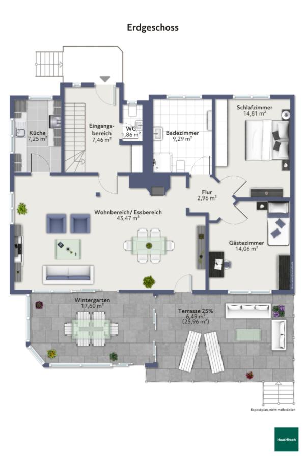 Exposeplan Erdgeschoss