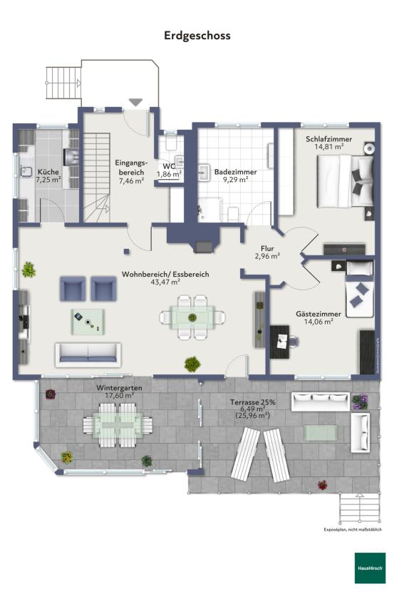 Exposeplan Erdgeschoss