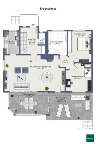 Exposeplan Erdgeschoss
