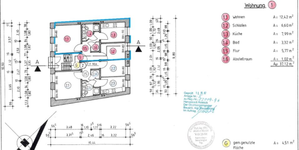 Grundriss Wohnung Nr. 1