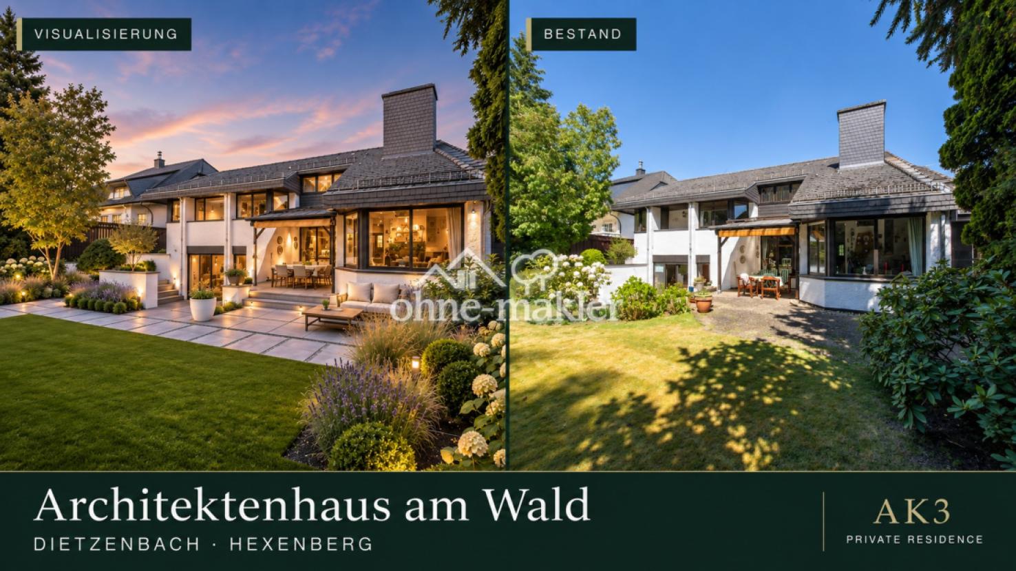 Titelseite: Gartenansicht