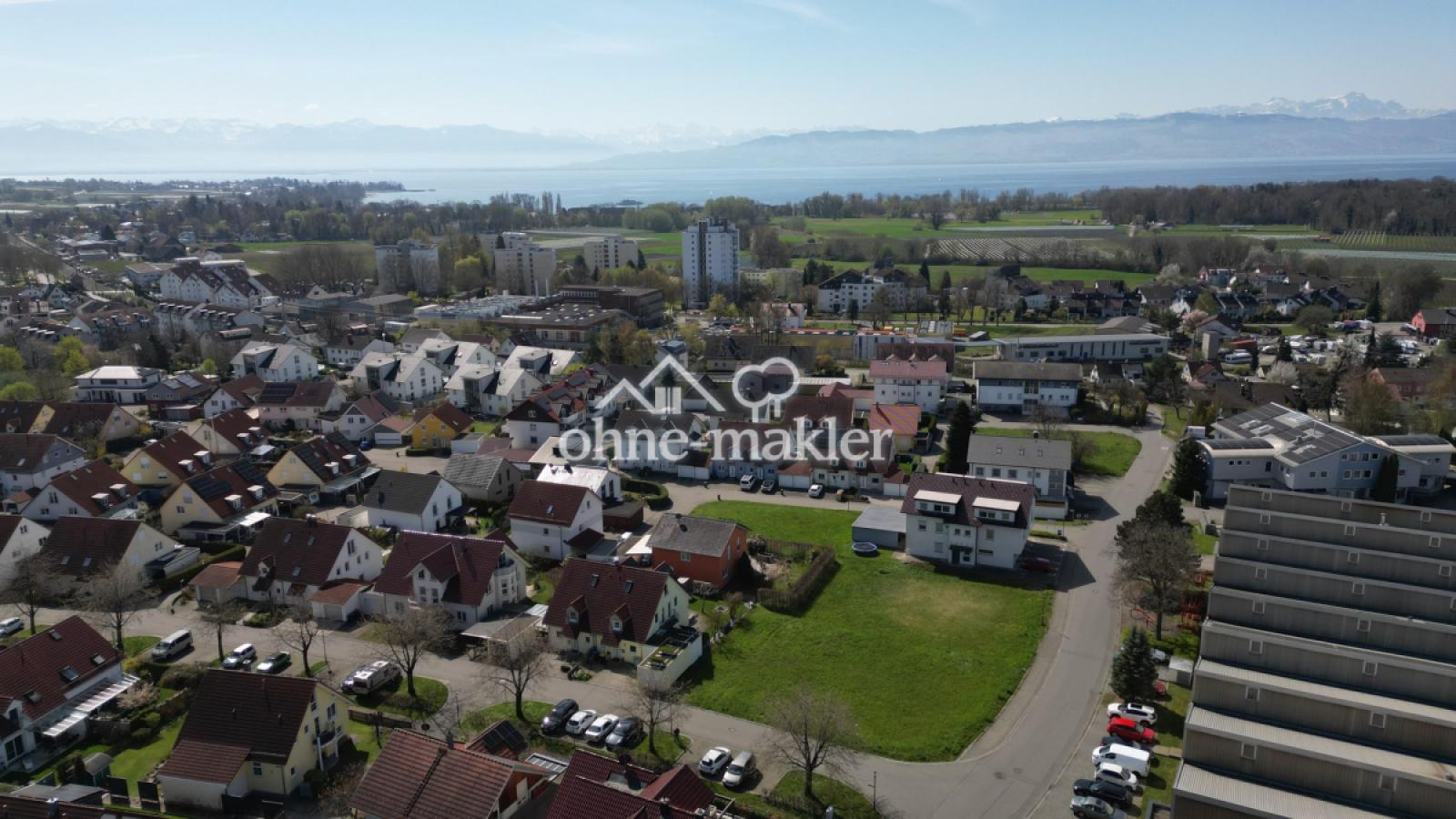 Blick auf Bodensee/Berge