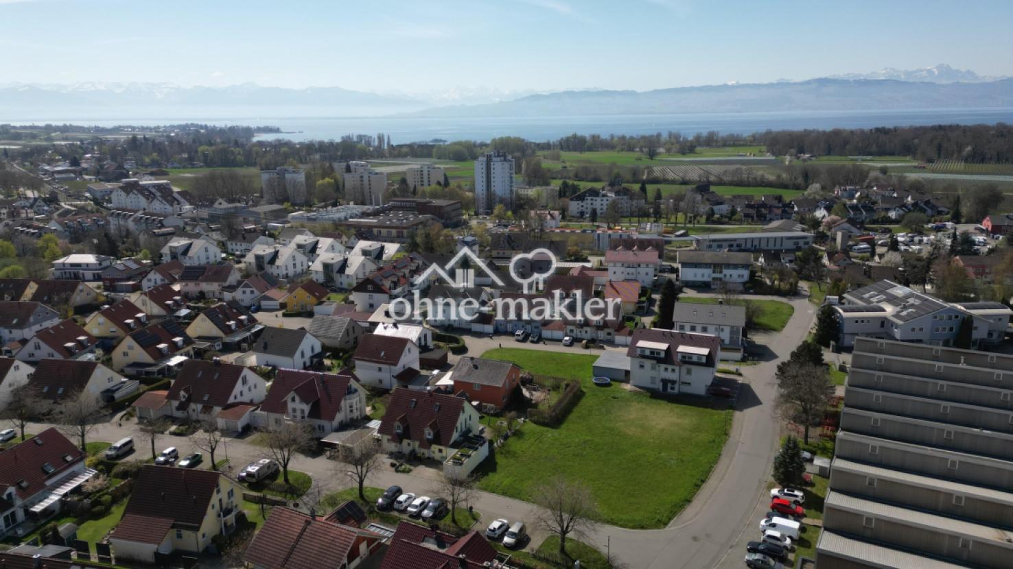 Blick auf Bodensee/Berge