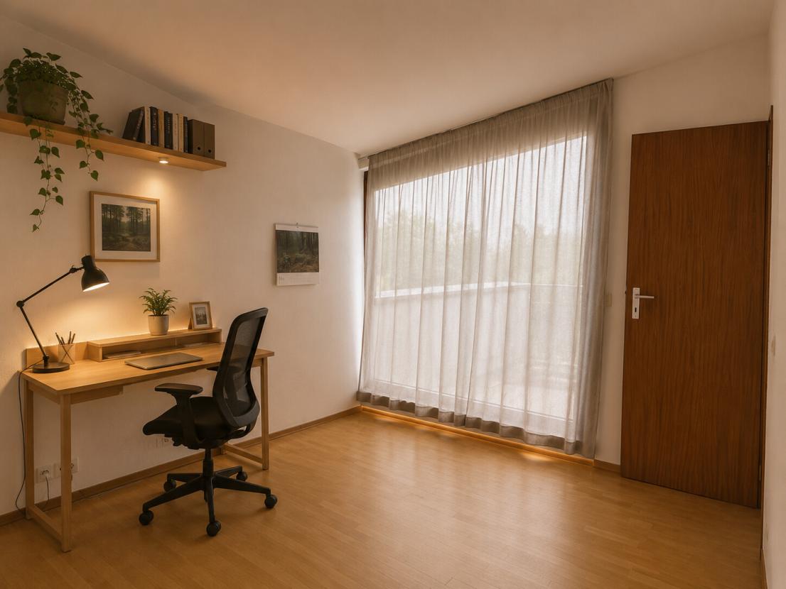 Schlafzimmer mit Blick zum Südbalkon