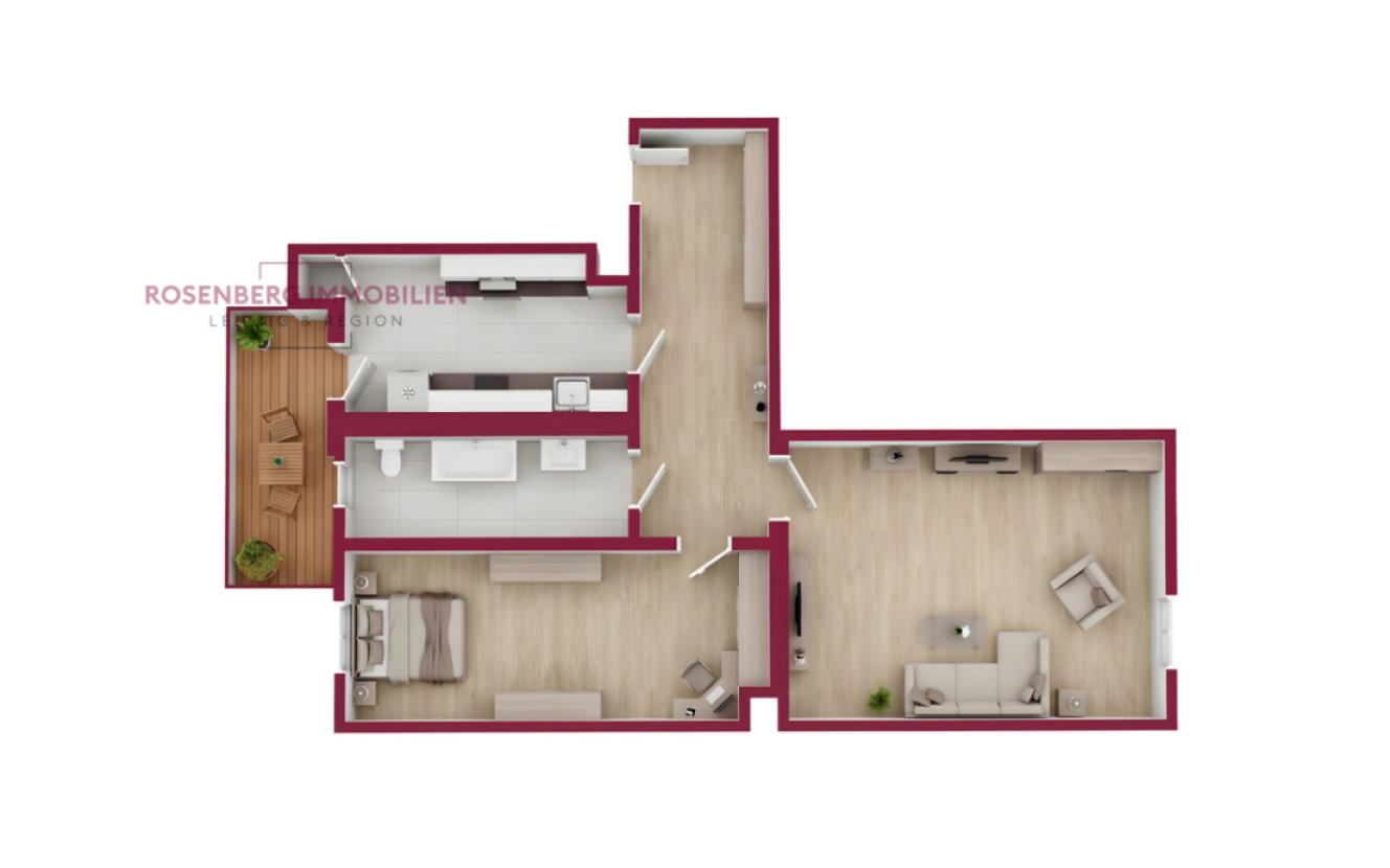 Immobilie in Leipzig/Gohlis zu verkaufen_Rosenberg Immobilien_Grundriss