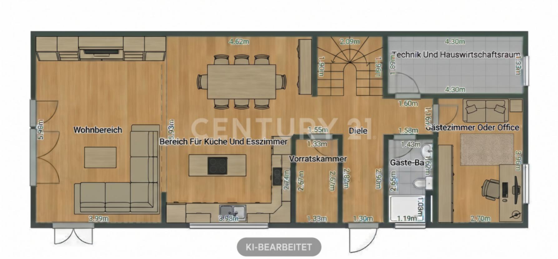 Grundriss bestuhlt EG