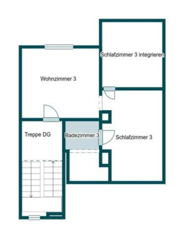 Grundriss Skizze 3. Etage