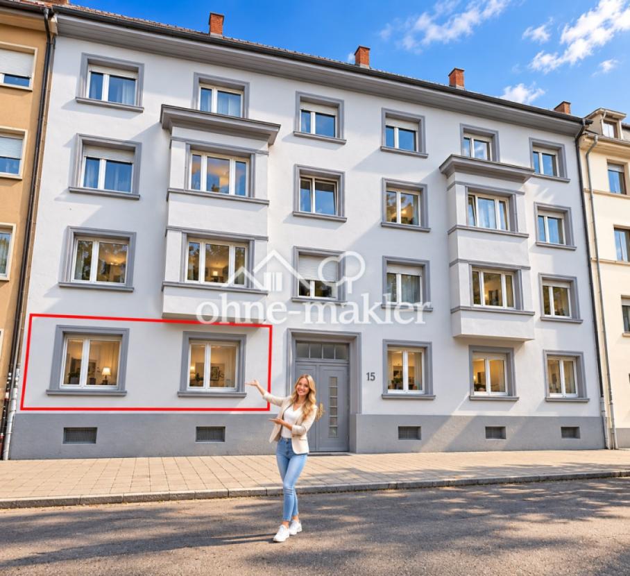 Hausansicht mit Kennzeichnung 