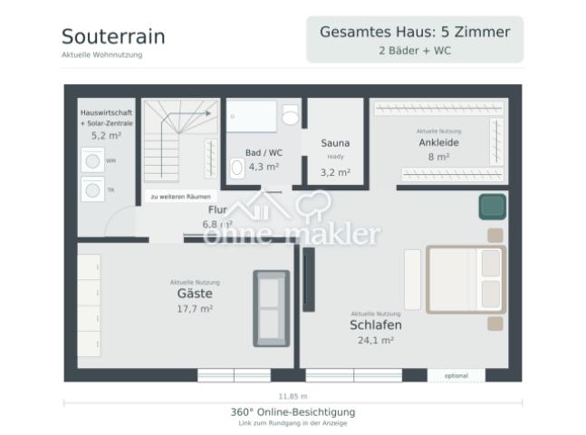 Grundriss: Souterrain