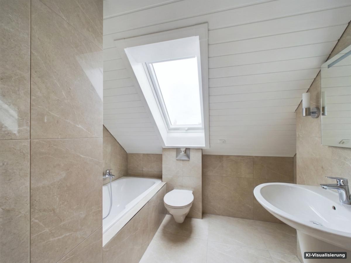 KI-Visualisierung – Badezimmer DG (KI-generiert)