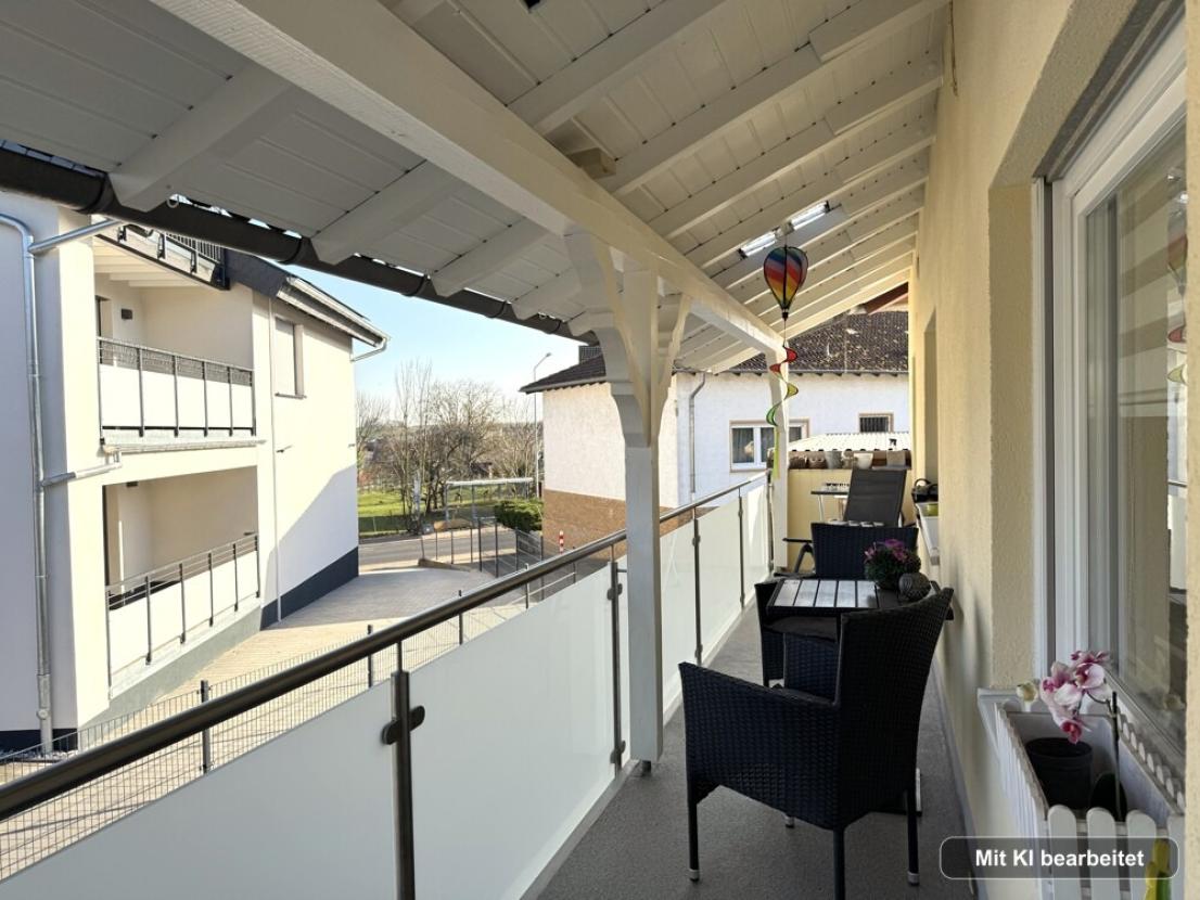 Balkon und Eingang