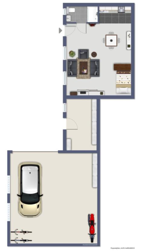 Grundriss Einlieger & Garage