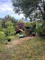 Apfelbaum und Gartenhaus 2