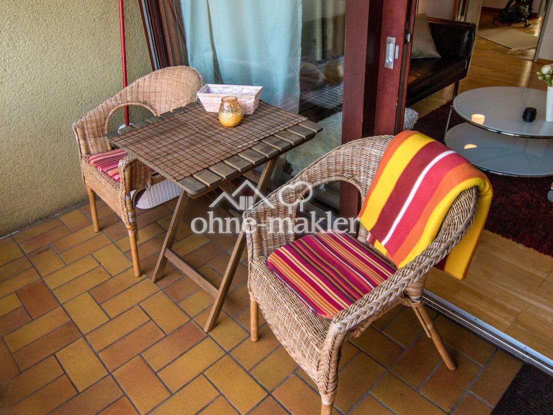 Möblierter Balkon