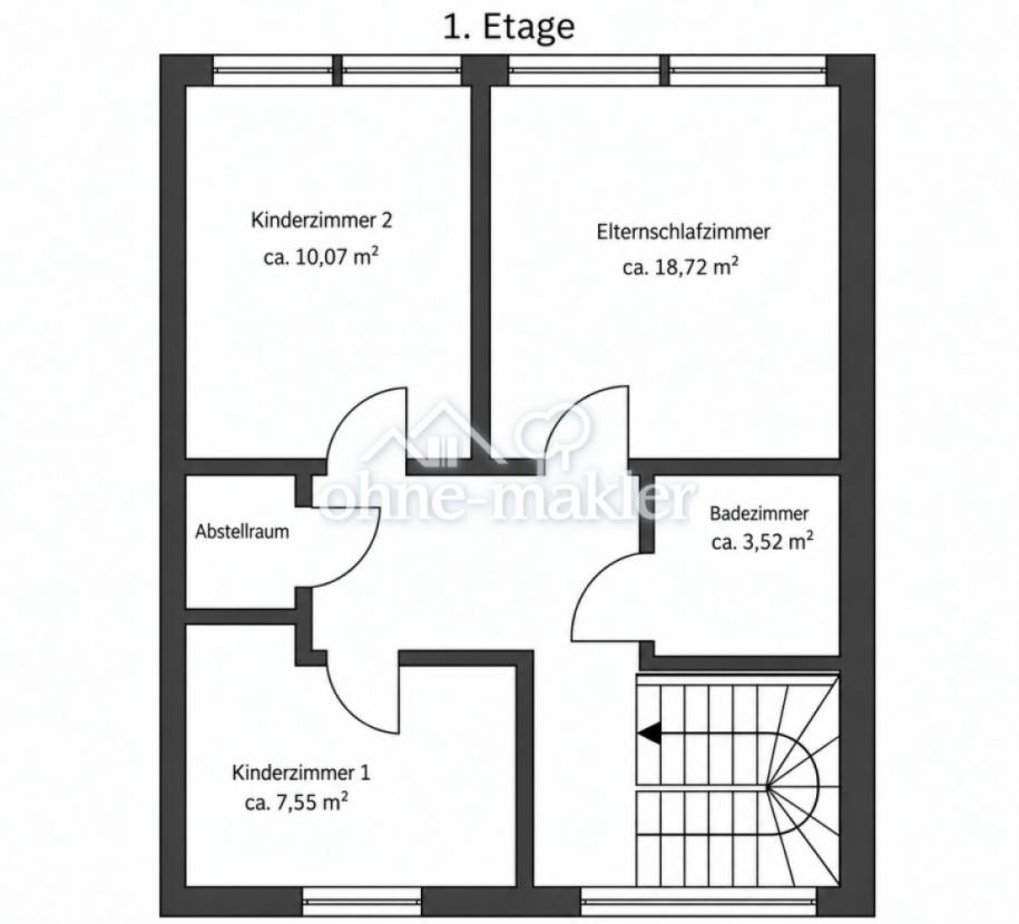 Grundriss 1. Etage