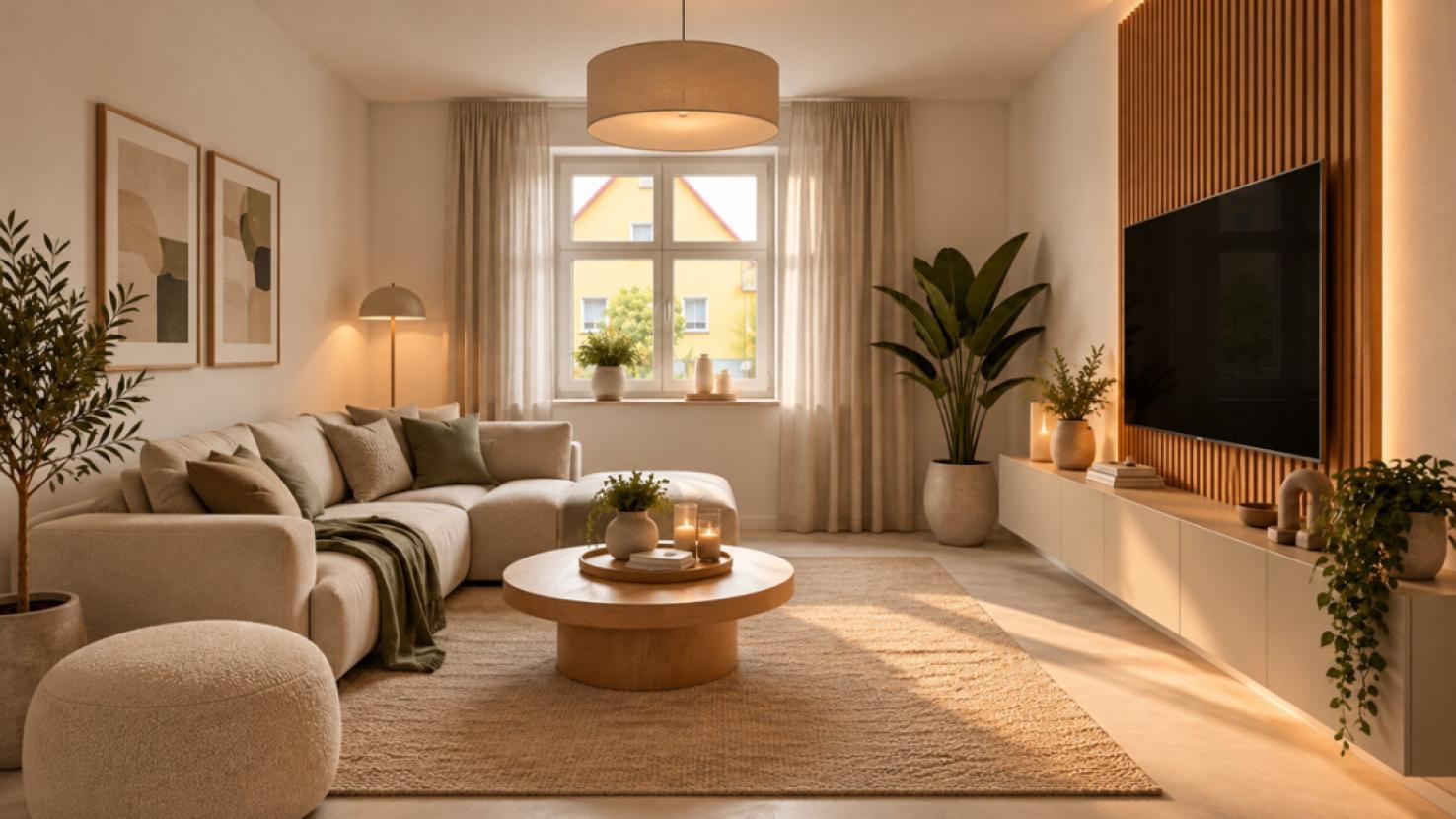 Wohnzimmer virtuell eingerichtet
