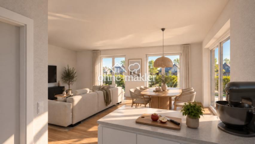 Blick von Küche ins Esszimmer