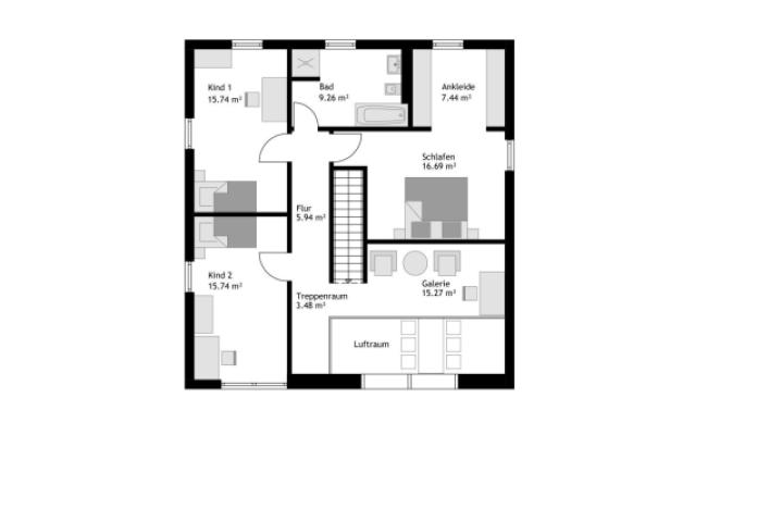 Grundriss Obergeschoss