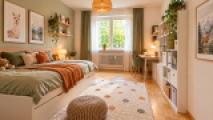 Kinderzimmer mit KI möbliert