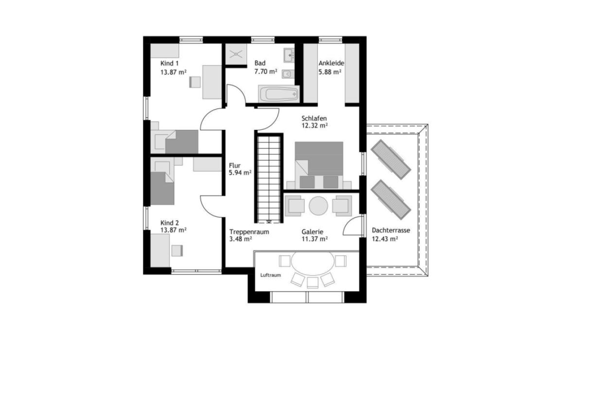 Grundriss Obergeschoss