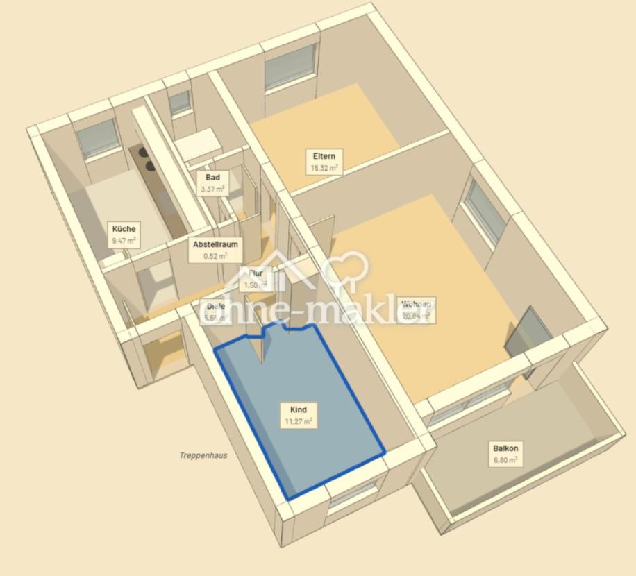 Kinder- /Arbeitszimmer Plan