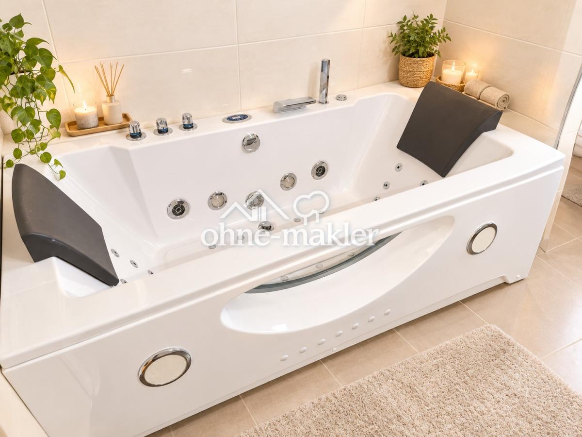 Helles Spa-Badezimmer mit Whir