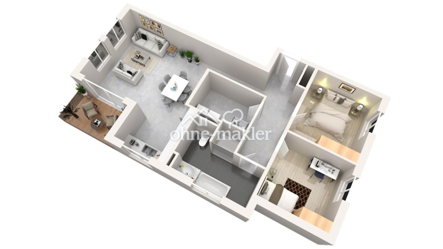 Wohnung nur 1x Schlafzimmer!