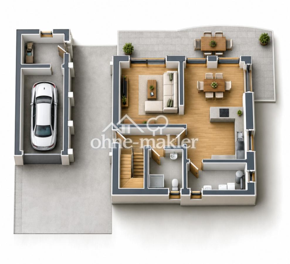 Grudriß 3D Erdgeschoß