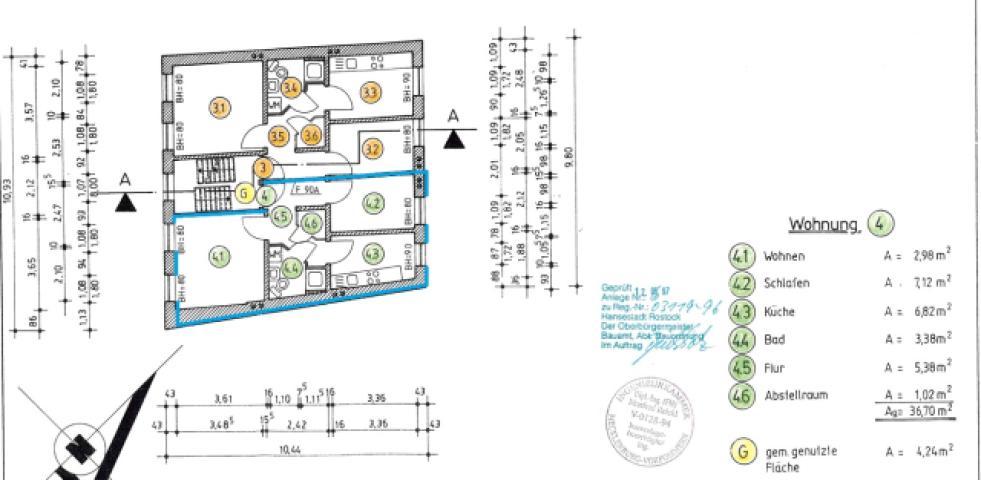 Grundriss WE Nr. 4 - 1. OG rechts