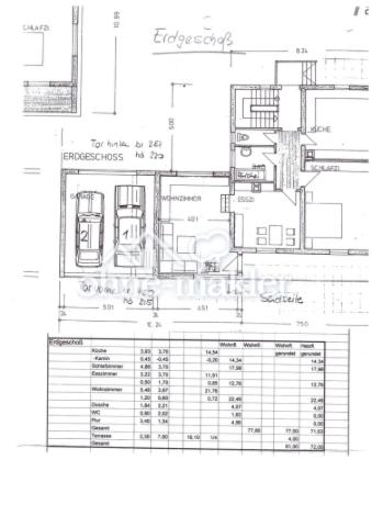 EG Grundriss Whg. u. Garage 1