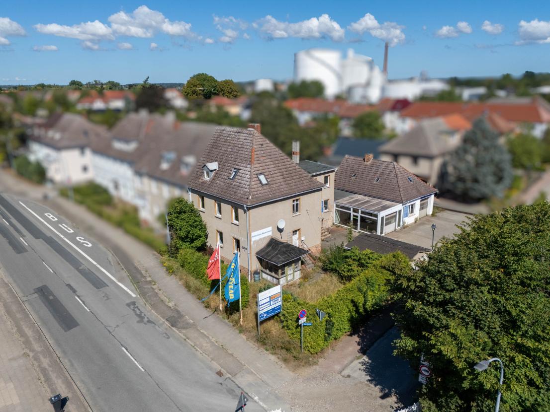 Luftbild-Wohnhaus und Werkstatt
