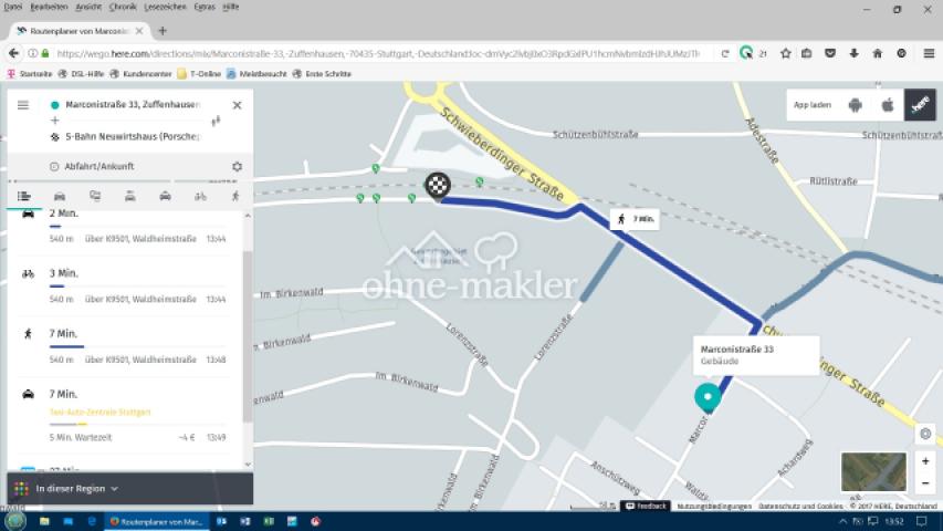 Fußweg zur S-Bahn-Haltestelle